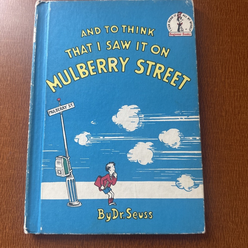 Dr Seuss And to Think That I Saw It On Mulberry Street Beginner Book 1964